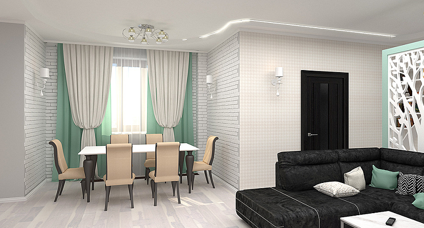 Ремонт и отделка гостиной в квартире в Жуковском